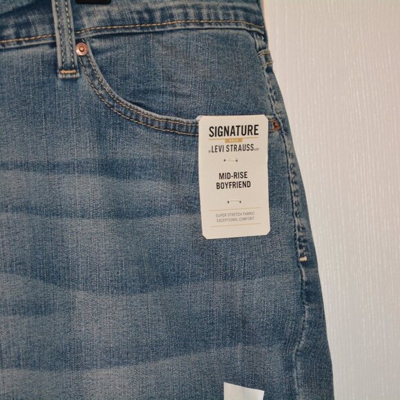 Levi Strauss Gold Women's Mid Rise Boyfriend Cropped Cuffed Jeans 24 NWT - Picture 5 of 10